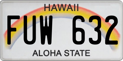 HI license plate FUW632