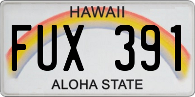 HI license plate FUX391