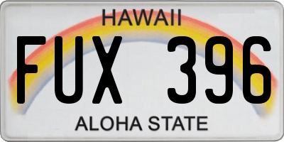 HI license plate FUX396