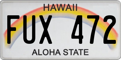 HI license plate FUX472