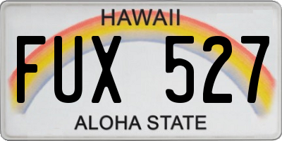HI license plate FUX527