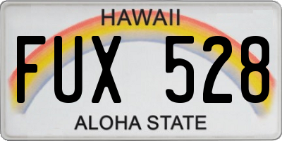 HI license plate FUX528