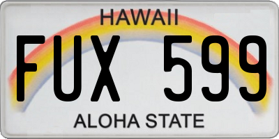 HI license plate FUX599