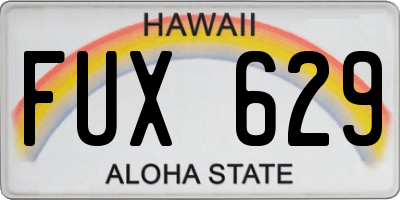 HI license plate FUX629