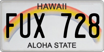 HI license plate FUX728