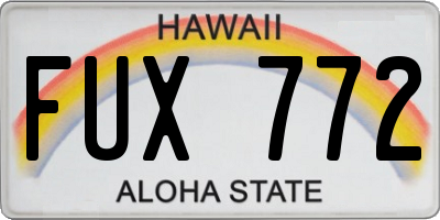 HI license plate FUX772