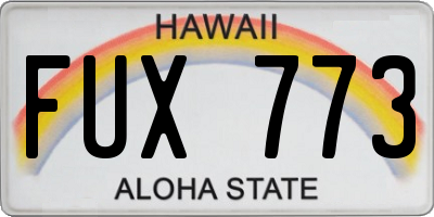 HI license plate FUX773