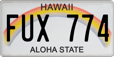 HI license plate FUX774