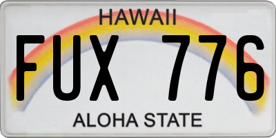 HI license plate FUX776