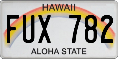 HI license plate FUX782
