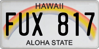 HI license plate FUX817