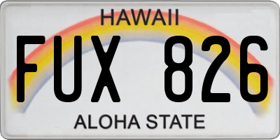 HI license plate FUX826