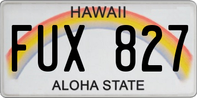 HI license plate FUX827