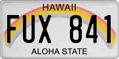 HI license plate FUX841