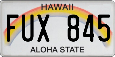 HI license plate FUX845