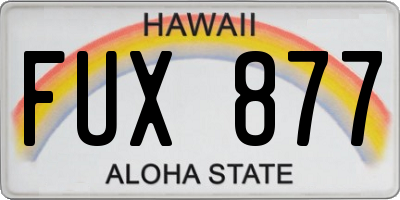 HI license plate FUX877