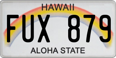 HI license plate FUX879
