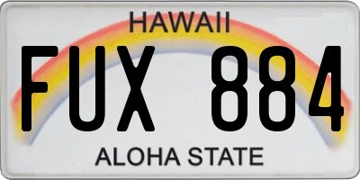 HI license plate FUX884