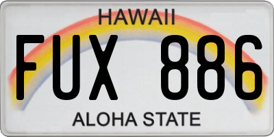 HI license plate FUX886
