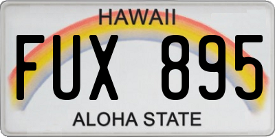 HI license plate FUX895