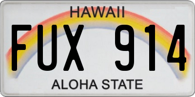 HI license plate FUX914