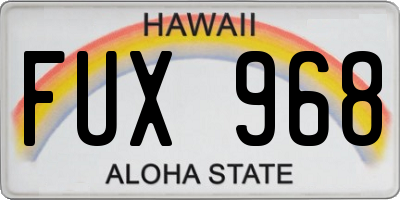 HI license plate FUX968