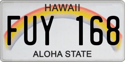 HI license plate FUY168