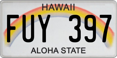 HI license plate FUY397