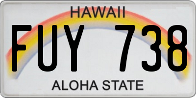 HI license plate FUY738