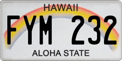 HI license plate FYM232