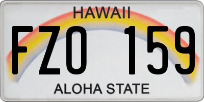 HI license plate FZO159