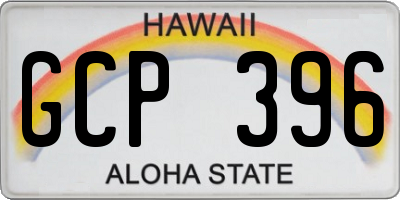 HI license plate GCP396