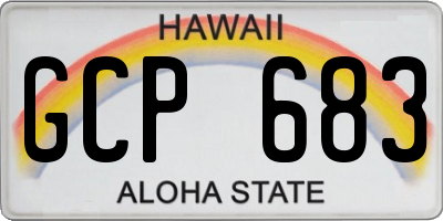 HI license plate GCP683