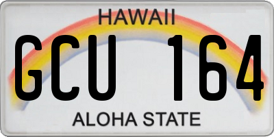 HI license plate GCU164