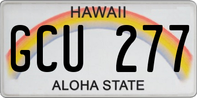 HI license plate GCU277