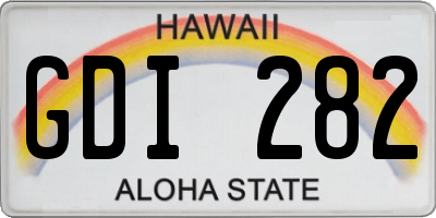 HI license plate GDI282