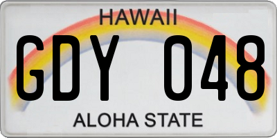 HI license plate GDY048