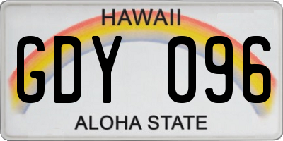 HI license plate GDY096