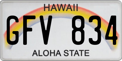 HI license plate GFV834