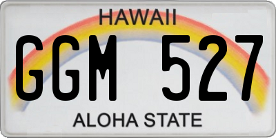 HI license plate GGM527