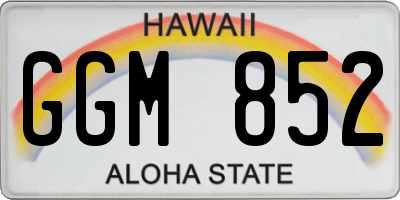 HI license plate GGM852