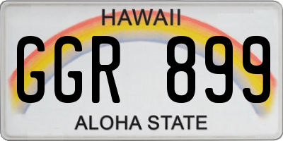 HI license plate GGR899