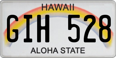 HI license plate GIH528