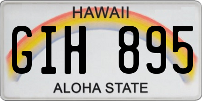 HI license plate GIH895