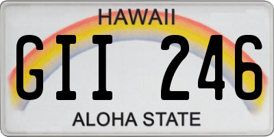 HI license plate GII246
