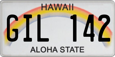 HI license plate GIL142