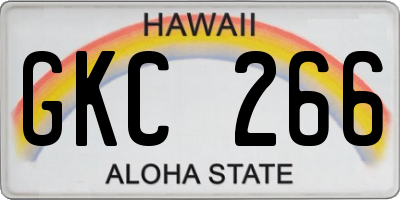 HI license plate GKC266