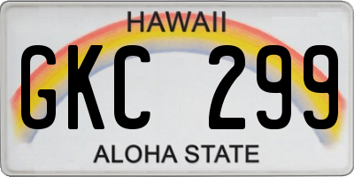 HI license plate GKC299
