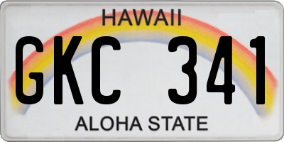 HI license plate GKC341
