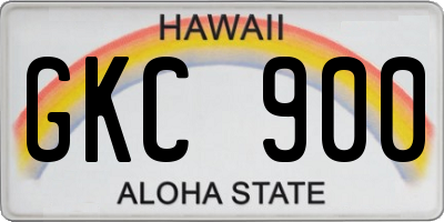 HI license plate GKC900